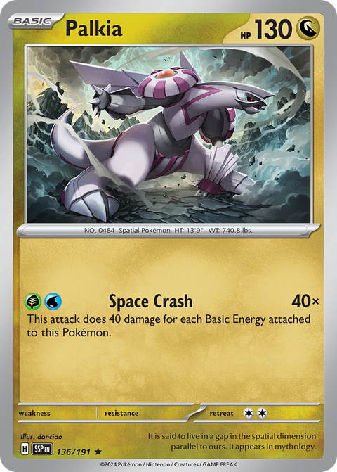 Palkia 136 Surging Sparks Pokémon card