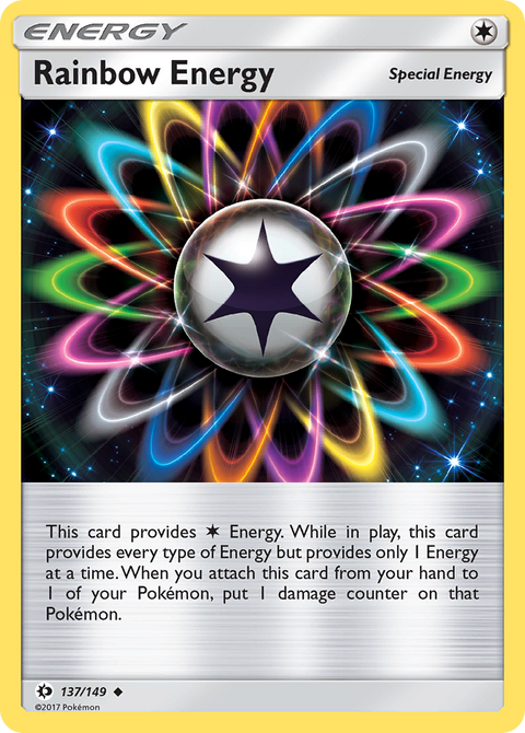 Rainbow Energy 137 Sun & Moon Pokémon card