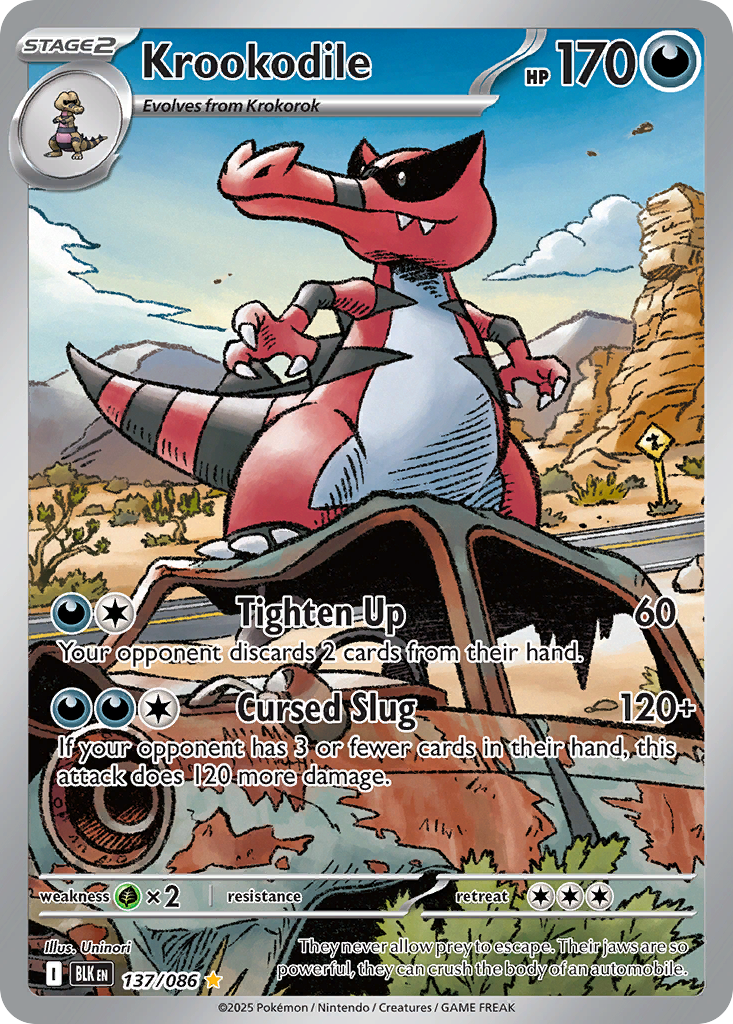 Krookodile 137 Black Bolt Pokémon card