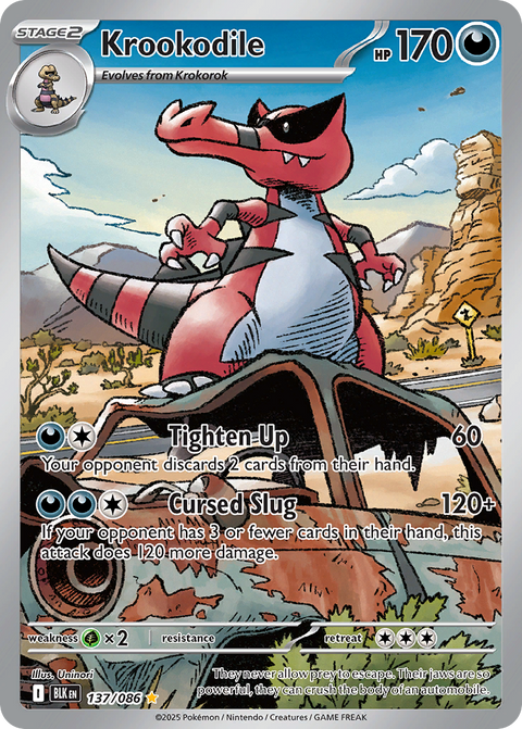 Krookodile 137 Black Bolt Pokémon card