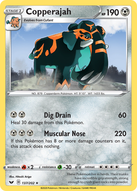 Copperajah 137 Sword & Shield Pokémon card