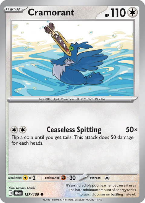 Cramorant 137 Journey Together Pokémon card