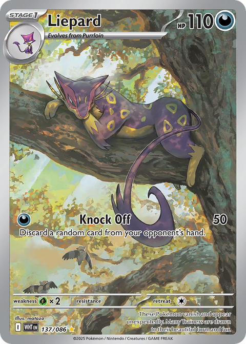 Liepard 137 White Flare Pokémon card