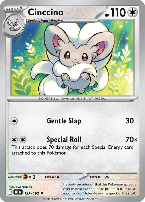 Cinccino 137 Temporal Forces Pokémon card
