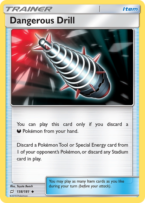 Dangerous Drill 138 Team Up Pokémon card