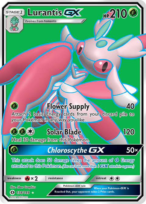 Lurantis-GX 138 Sun & Moon Pokémon card