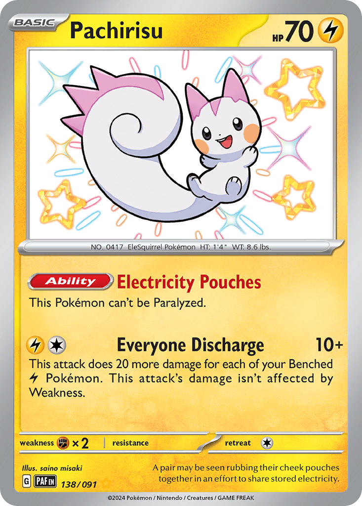 Pachirisu 138 Paldean Fates Pokémon card