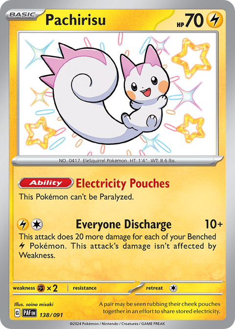 Pachirisu 138 Paldean Fates Pokémon card