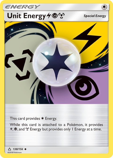 Unit Energy LightningPsychicMetal 138 Ultra Prism Pokémon card