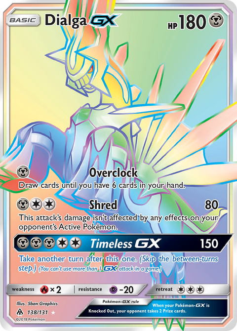 Dialga-GX 138 Forbidden Light Pokémon card