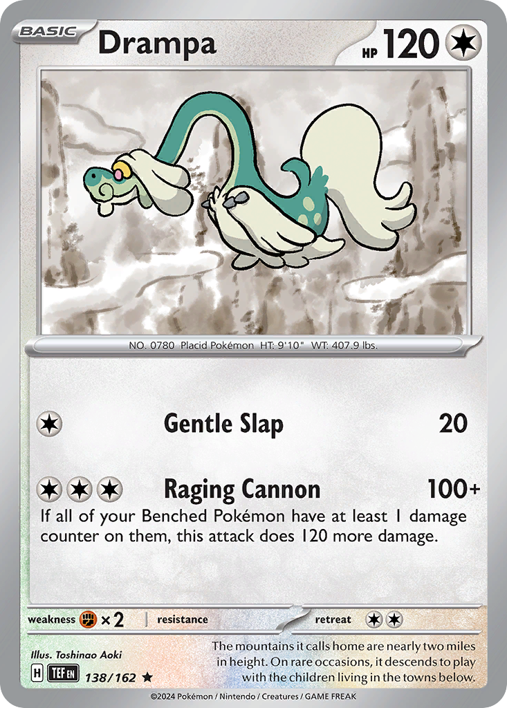 Drampa 138 Temporal Forces Pokémon card