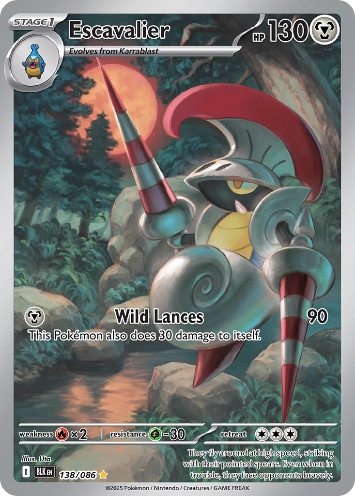 Escavalier 138 Black Bolt Pokémon card