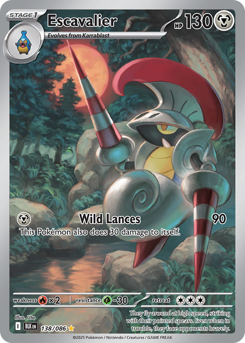 Escavalier 138 Black Bolt Pokémon card
