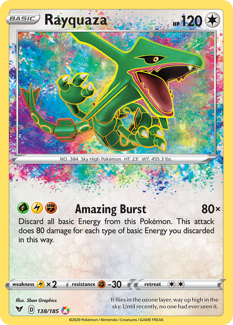 Rayquaza 138 Vivid Voltage Pokémon card