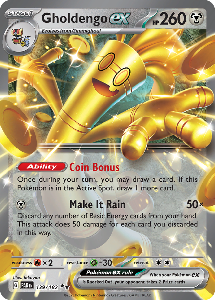 Gholdengo ex 139 Paradox Rift Pokémon card