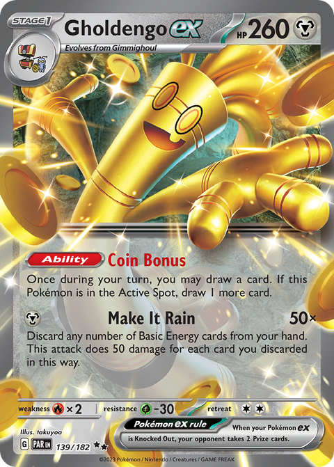 Gholdengo ex 139 Paradox Rift Pokémon card