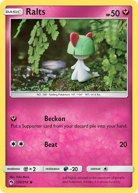 Ralts 139 Lost Thunder Pokémon card