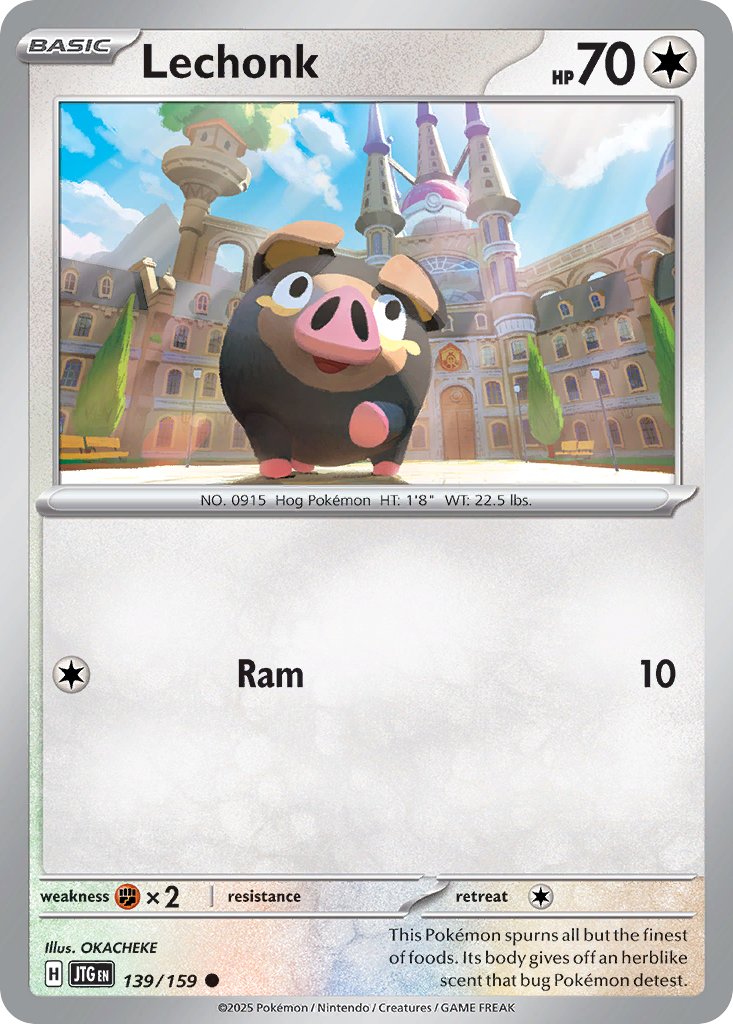 Lechonk 139 Journey Together Pokémon card