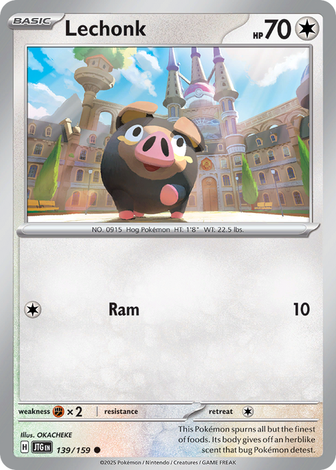Lechonk 139 Journey Together Pokémon card