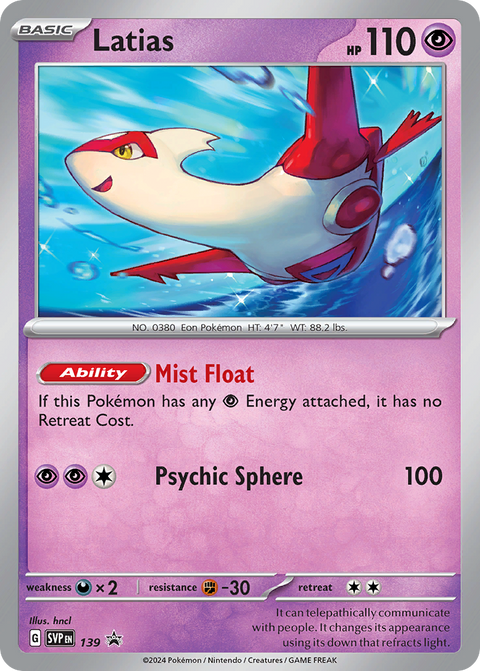 Latias 139 Scarlet & Violet Black Star Promos Pokémon card