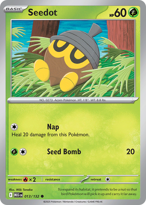 Seedot 13 Mega Evolution Pokémon card