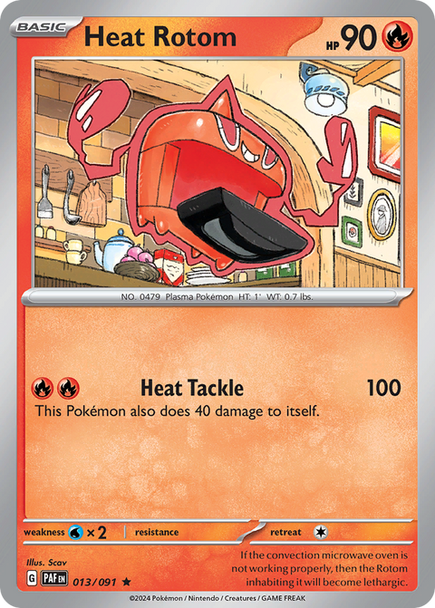 Heat Rotom 13 Paldean Fates Pokémon card