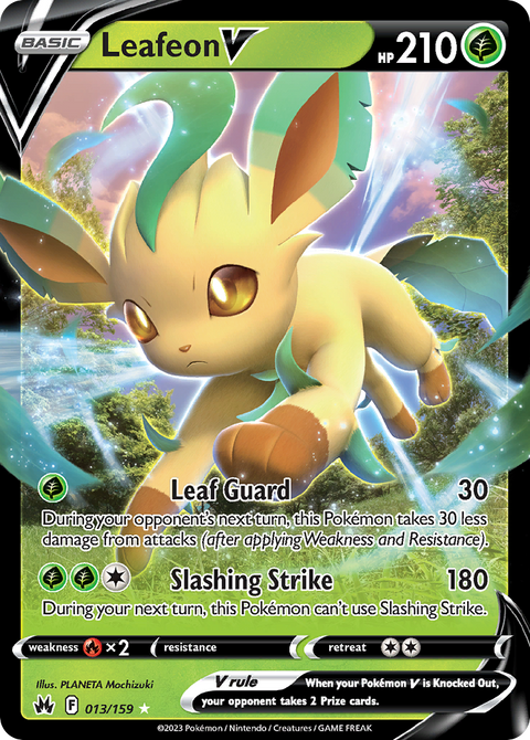 Leafeon V 13 Crown Zenith Pokémon card