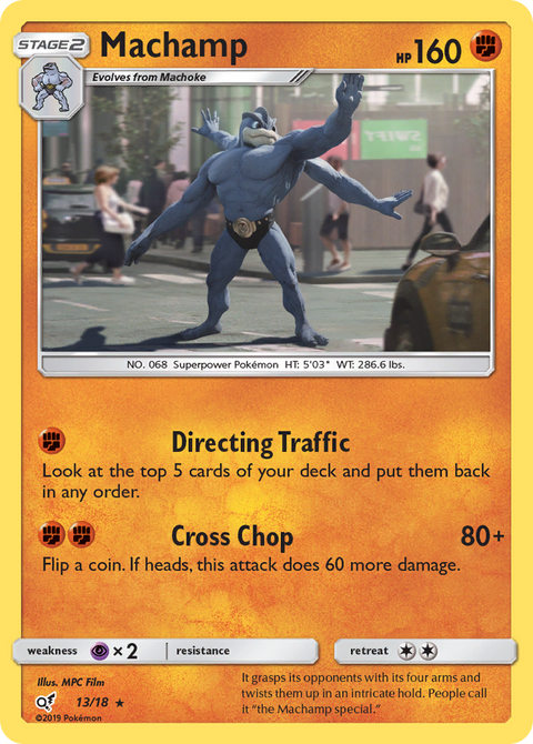 Machamp 13 Detective Pikachu Pokémon card