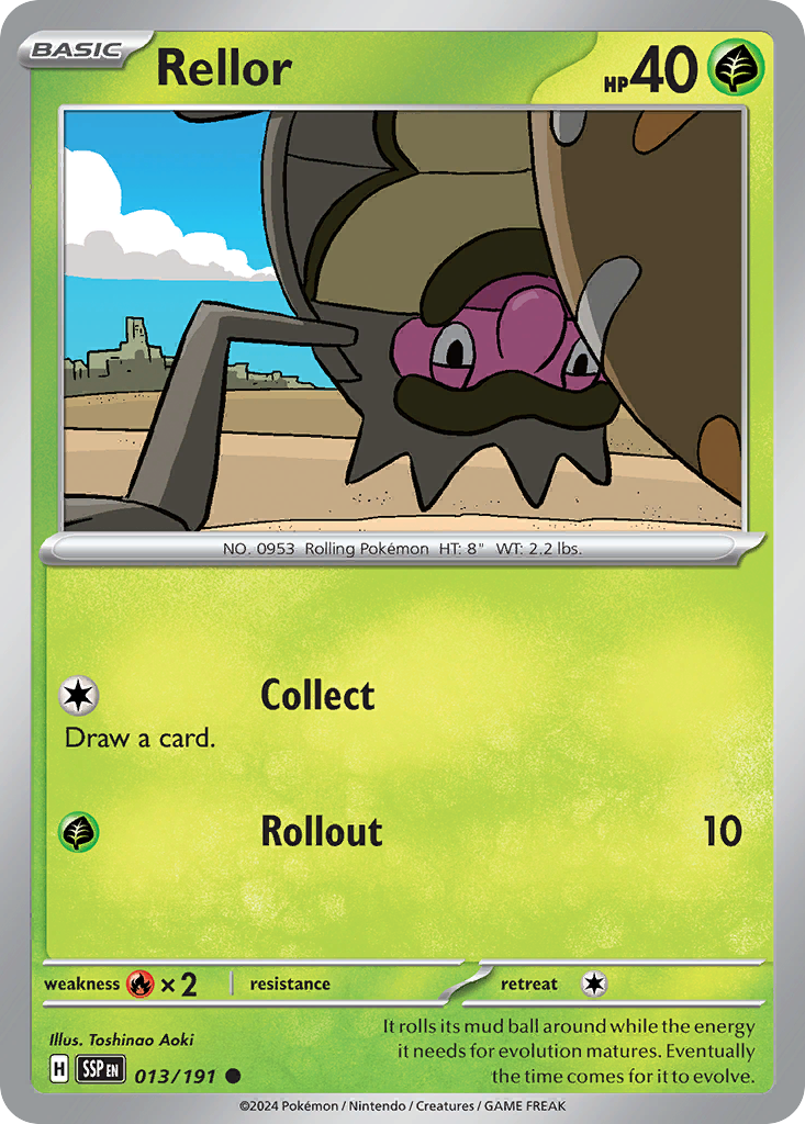 Rellor 13 Surging Sparks Pokémon card