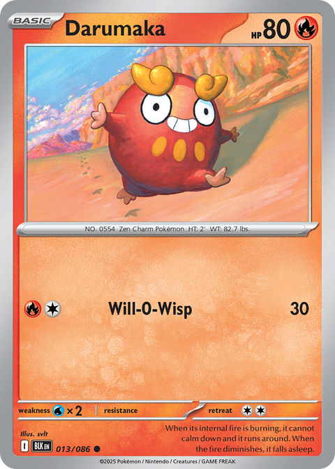 Darumaka 13 Black Bolt Pokémon card