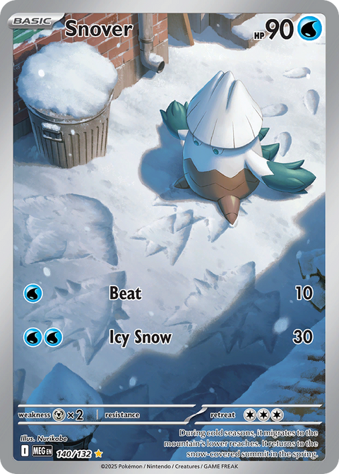 Snover 140 Mega Evolution Pokémon card