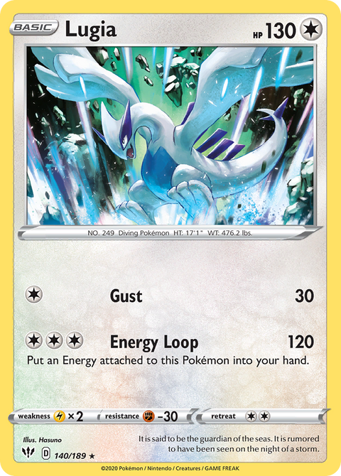Lugia 140 Darkness Ablaze Pokémon card