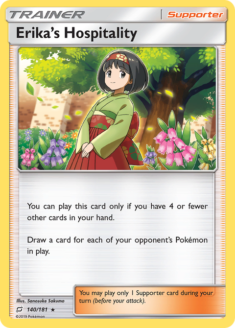 Erika's Hospitality 140 Team Up Pokémon card