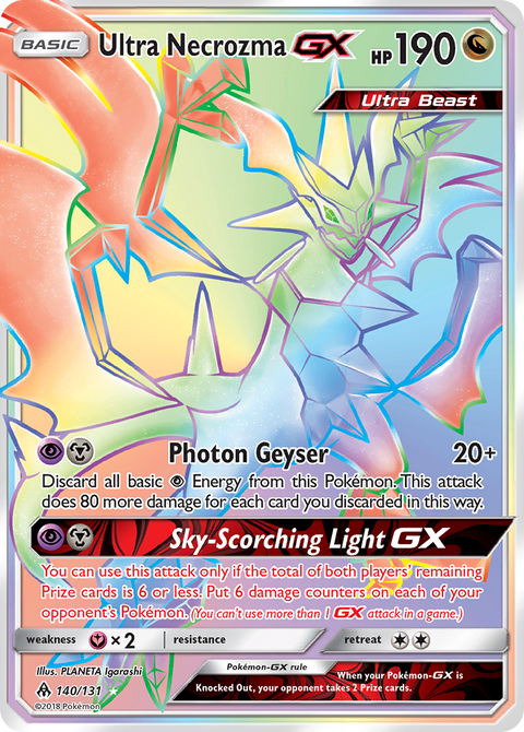 Ultra Necrozma-GX 140 Forbidden Light Pokémon card