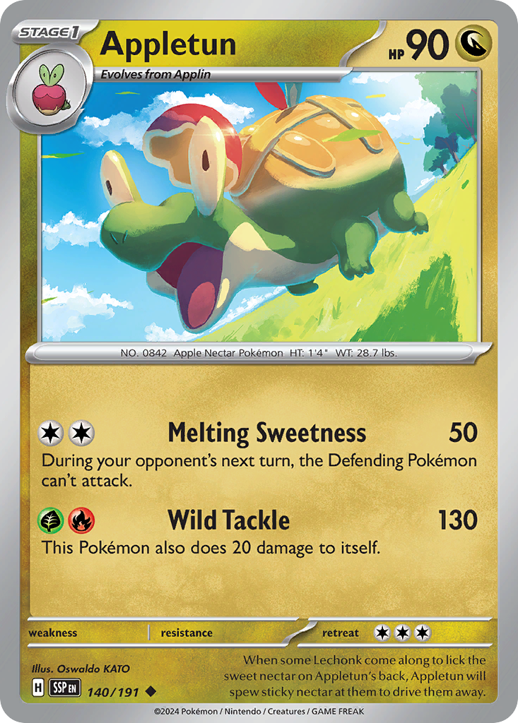 Appletun 140 Surging Sparks Pokémon card