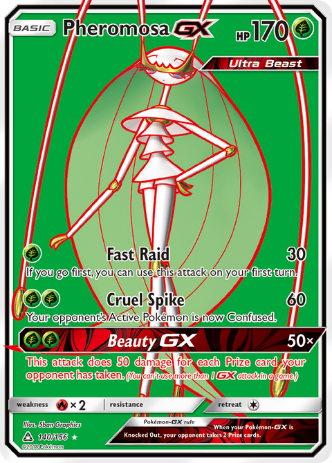 Pheromosa-GX 140 Ultra Prism Pokémon card