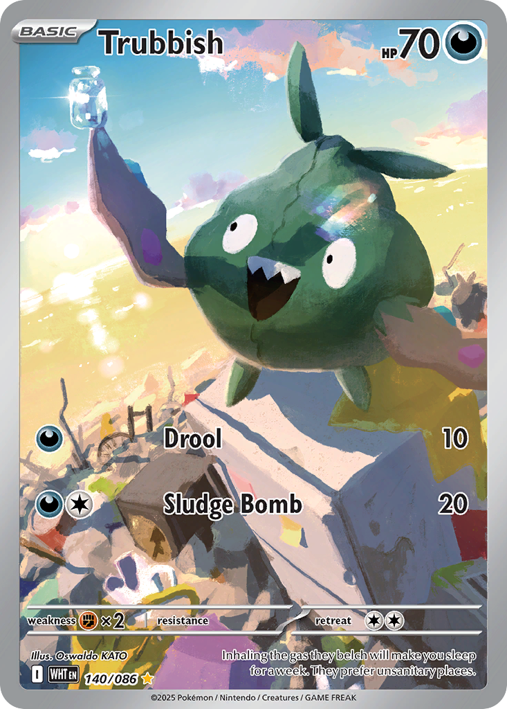 Trubbish 140 White Flare Pokémon card