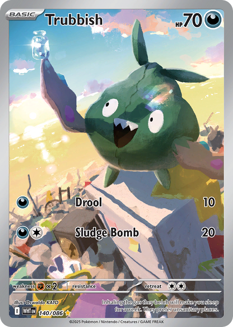 Trubbish 140 White Flare Pokémon card