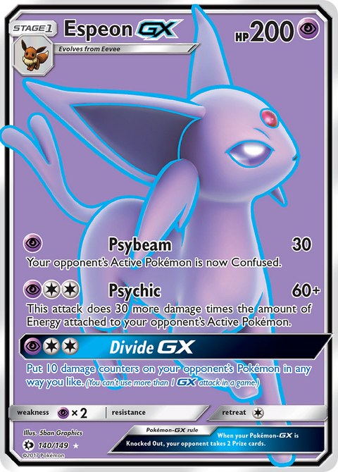 Espeon-GX 140 Sun & Moon Pokémon card