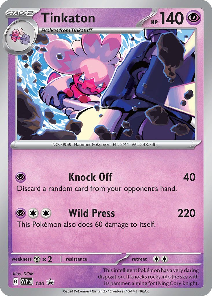 Tinkaton 140 Scarlet & Violet Black Star Promos Pokémon card