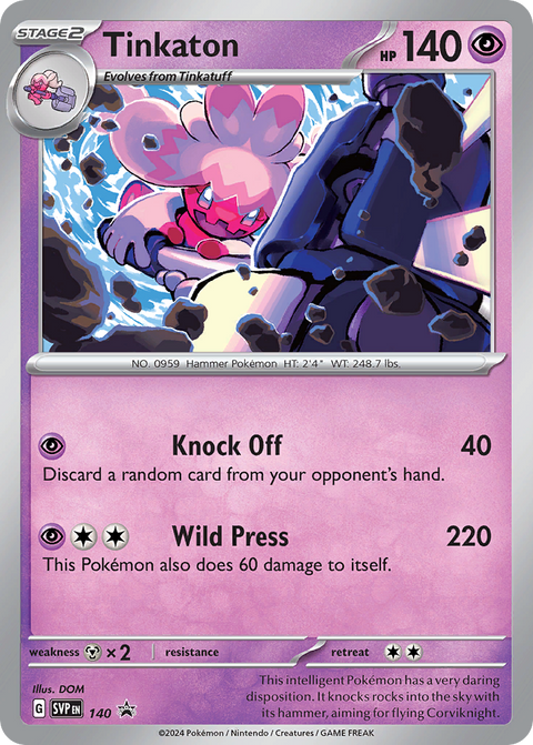 Tinkaton 140 Scarlet & Violet Black Star Promos Pokémon card