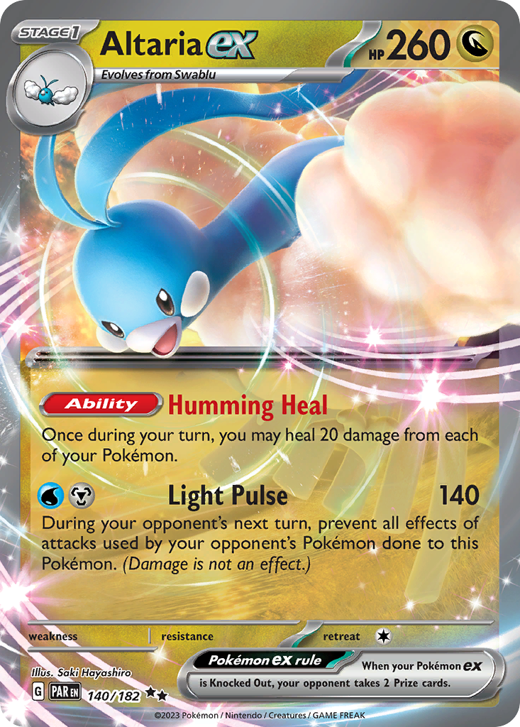 Altaria ex 140 Paradox Rift Pokémon card