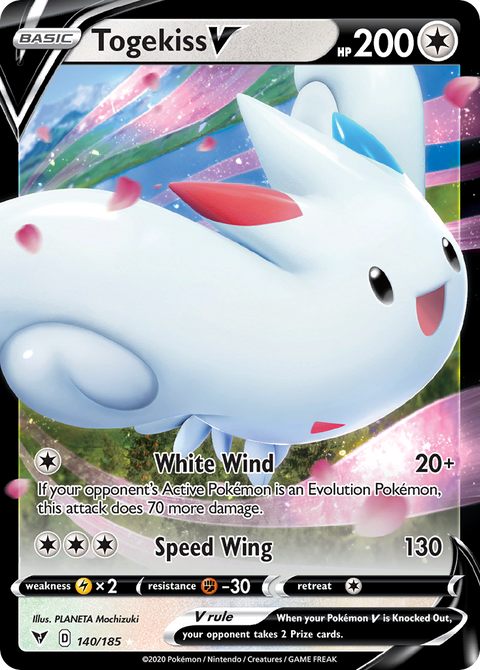 Togekiss V 140 Vivid Voltage Pokémon card