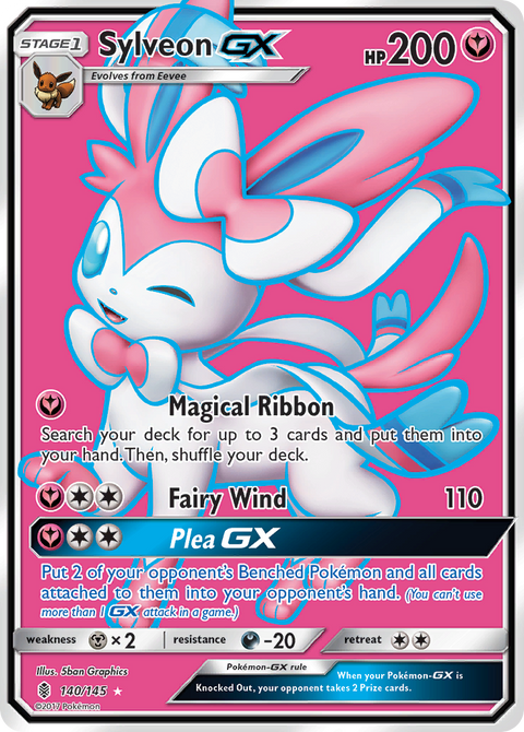 Sylveon-GX 140 Guardians Rising Pokémon card