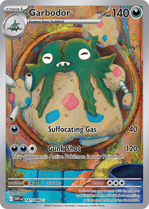 Garbodor 141 White Flare Pokémon card