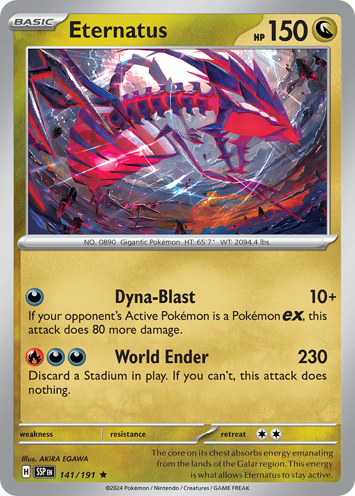 Eternatus 141 Surging Sparks Pokémon card