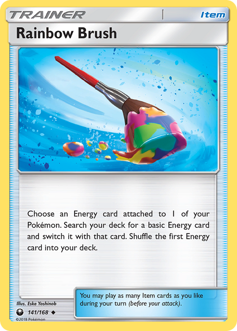 Rainbow Brush 141 Celestial Storm Pokémon card