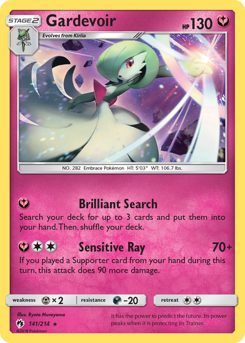 Gardevoir 141 Lost Thunder Pokémon card