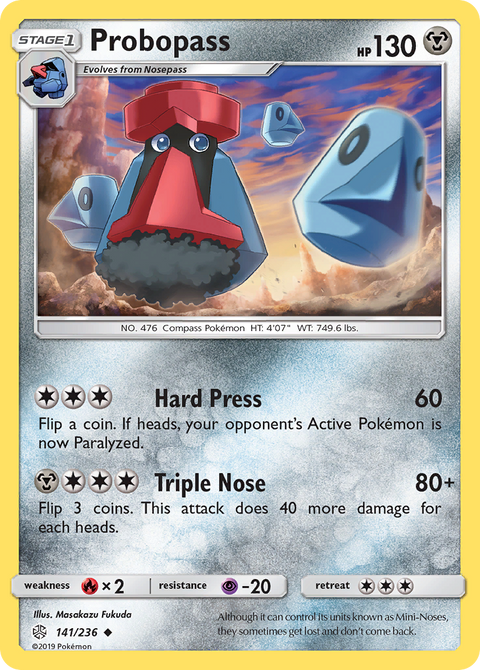 Probopass 141 Cosmic Eclipse Pokémon card