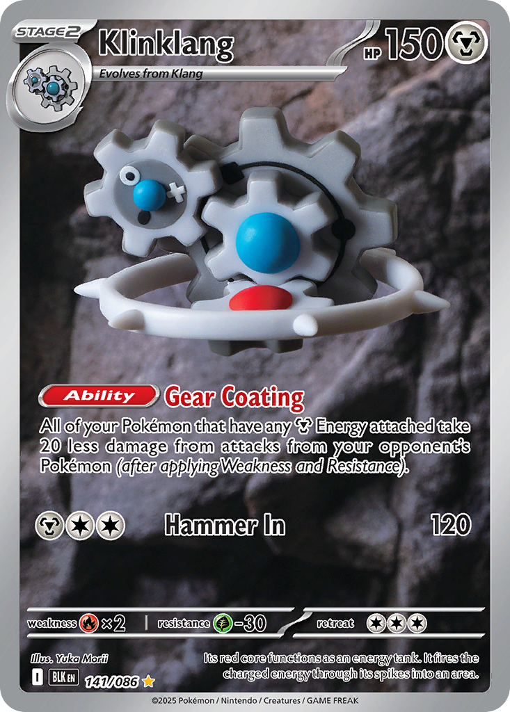 Klinklang 141 Black Bolt Pokémon card